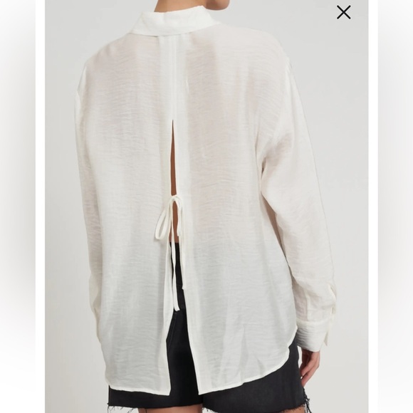 NWT Rebecca Minkoff Paisley Sheer White Blouse Size Small - Picture 6 of 7